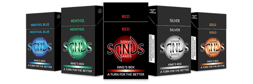 cigarette Packages with the brand Name Sands